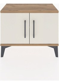 Resim Arges Komodin Tek Raflı 2 Kapaklı 60x30x48 Çam-aytaşı Çam 