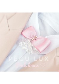 Resim Lux Pembe Kurdele İncili Broş İğne Özel Tasarım Hediyelik Pembe Çok Renkli 