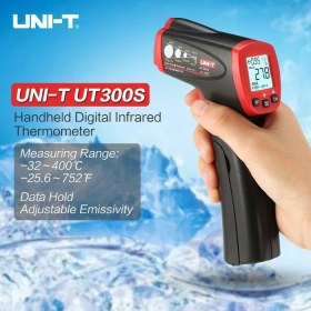 Resim Uni-T UT300S Infrared Lazer Termometre Kızılötesi Temassız Sıcaklık Ölçer 153*108*40MM 