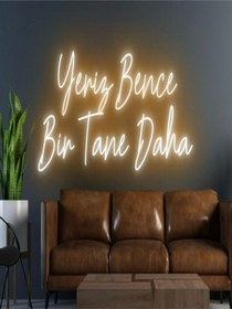 Resim Twins Led Yeriz Bence Bir Tane Daha Yazılı Neon Tabela Amber Model:model:19983366 Amber 