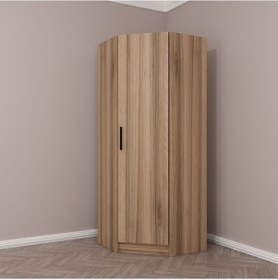 Resim Kale Tek Kapaklı Köşe Zincir Dolap Dore Ceviz - 190cm 