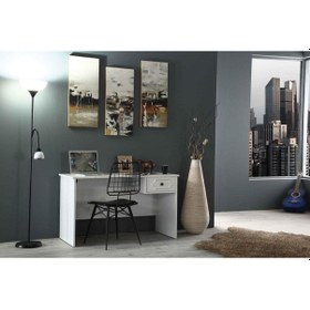 Resim İpek Mobilya Beyaz Alonzo Çalışma Masası Beyaz 