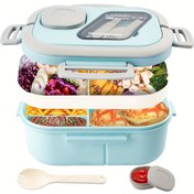 Resim KALP YAPRAĞI Modern Bento Öğle Yemeği Kutusu ve Çatal-Bıçak Seti - Sızdırmaz, Mikrodalga Uyumlu, Çift Saplı Tasarım, Okul & İş İçin, Okula Dönüş, Okula Dönüş 