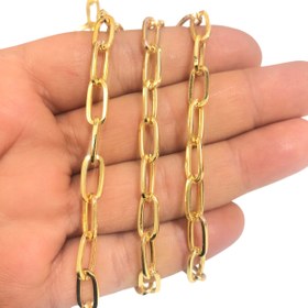 Resim Altın Kaplama 6x12 mm Ataç Zincir 