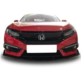 Resim Honda Civic Fc5 Ön Tampon Altı Plastik Lip Siyah Piano Black 