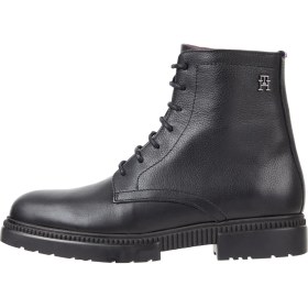 Resim Tommy Hilfiger Deri Siyah Erkek Bot Comfort Cleated Thermo Lth Boot 