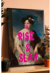 Resim Queen Pauline Of Württemberg Çerçeveli Tablo Rise And Slay Eğlenceli Klasik Sanat Tablosu Altered Art 