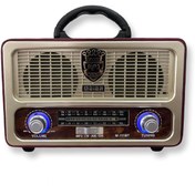 Resim Şıktek Orjinal Nostalji Radio Ahşap Görünümlü Kumandalı Bluetooth-usb-sd Kart Fişli, Şarjlı, Pilli Radyo 