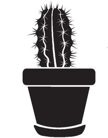 Resim Genel Markalar Saksı Çiçeği Kaktüs (Oto-Motor-Laptop-Duvar-Dekor) (Tip 5) 30 x 51 Cm 