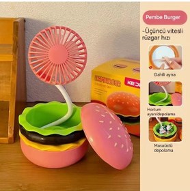 Resim Jian Fan Güzellik Aynasıpembe İle Karikatür Masaüstühamburger Fanlı 