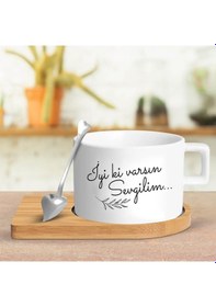 Resim İyi Ki Varsın Sevgilim Temalı Çay Kahve Fincanı 