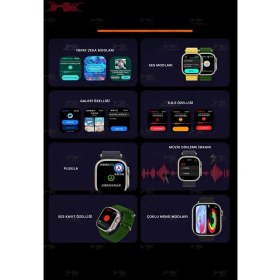 Resim Erbar 2025 HK11 Ultra 3 2.02” Amoled Ekran Nfc & Bluetooth Destekli Aı Robot Özellikli 4gb Hafıza 