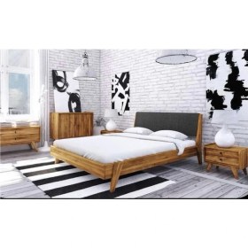 Resim Zerka Concept Şehzade Ladin Masif Ahşap Başlıklı Karyola 120 x 200 cm 