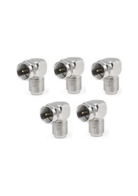 Resim Electroon F Konnektör L Fiş 90 Derece 5 Adet 