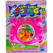 Resim Olta ile Balık Avlama Yakalama Eğitici Oyun Seti 8 Li Mıknatıslı Kurmalı Yengeç Figür Koordinasyonu Geliştirici Oyuncak (Pembe) 