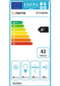 Resim Narte H30060B Sessiz Duvar Tipi Davlumbaz 