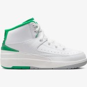 Resim NİKE Air Jordan 2 Retro Lucky Green çocuk basketbol ayakkabısı (PS)-dq8564-103 