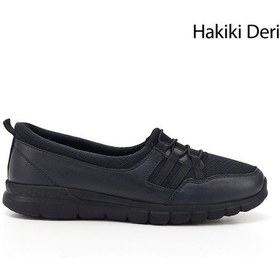 Resim Gönderi(R) Gönderi R Lacivert Antik Dolgu Taban Hakiki Deri Comfort Ayakkabı Lacivert 