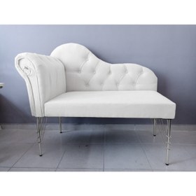 Resim aldagelsin Metalda Josefin Bench Koltuk Berjer Gümüş Seri 130 Cm 
