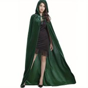 Resim 1 adet Siyah Kırmızı Mor Yeşil Mantı, Noel Mantı, Cadılar Bayramı Mantı, Cosplay Kostümü, Kadife Mantı, İrlanda Festivali Kuğu Mantı, Noel, Cadılar Bayramı, Karnaval, Cadılar Bayramı Performans Kostümü için 