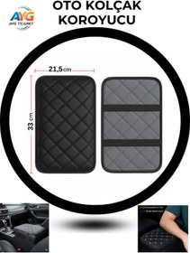 Resim AYGTİCARET Skoda Super B Yeni Özel Deri Oto Kolçak Koruyucu Kılıf Capitone Süngerli Siyah Nakışlı 