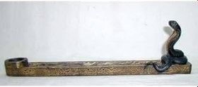 Resim Wise Serisi - Mısır Tarihi Kobra Figürlü Mumluk - 8,5x27,5x3,5 Cm - Dekoratif Obje 