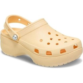 Resim Crocs Classic Platform Pearl Clog Kadın Terlik Cr211231-78r Sarı 