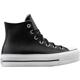 Resim Converse Chuck Taylor All Star Leather Platform Kadın Günlük Ayak Siyah 