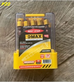 Resim DMAX PZ2 STOPLU VİDA SIKMA UCU MIKNATISLI ÇİFT YÖNLÜ YILDIZ BİTS UÇ 10 ADET 