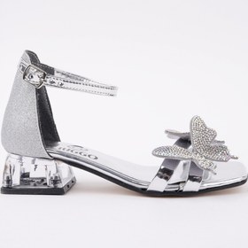 Resim Muggo Kenzie Kelebek Detaylı Bilekten Bağlamalı Kız Çocuk Kısa Topuklu Ayakkabı 