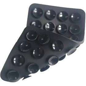 Resim Goldenqian Çift Taraflı Silikon Vantuz Cep Telefonu Fikstürü İçin Vantuz Destekli Yapışkan Silikon Kauçuk Enayi Ped Sabit Ped Black Black 