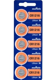 Resim Murata-Sony CR1216 Pil Para Pil Düğme Pil 5li K 