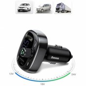 Resim Baseus Bluetooth Fm Transmitter Araç Şarj Çift Usb Sd Kart Girişli Çakmaklık Şarjı 
