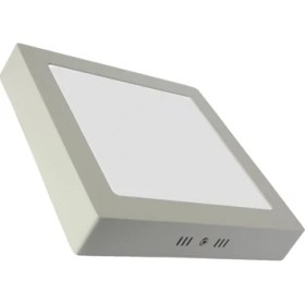 Resim LAMPTIME Sıva Üstü Slim Led Downlight Beyaz Gövde 16W Kare 6500K Beyaz Işık 