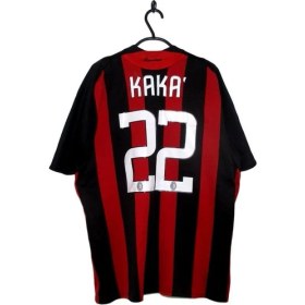 Resim Jersey Ac Milan #22 Kaka Leite 2008-09 Uefa Cup Futbol Forması 