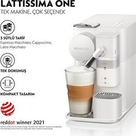 Resim Nespresso F121 One Lattisima Beyaz Kapsüllü Kahve Makinesi 
