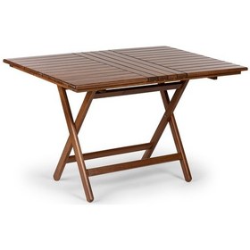 Resim Atina Katlanır Masa 80x120 - Dış Mekan Ahşap Bahçe, Balkon Masası Ceviz 