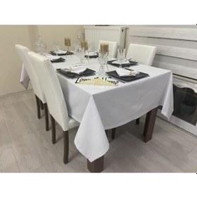 Resim Sıvı Geçirmez Dertsiz Masa Örtüsü Beyaz 25 Parça 