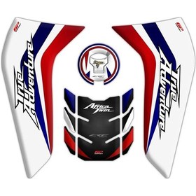 Resim GP Kompozit Honda Africa Twin CRF1100L L1 2020-2023 Uyumlu Tank Pad Seti Beyaz 