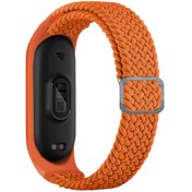 Resim Xiaomi Mi Band 4 Uyumlu KRD-49 Örgü Zore Kordon-Papaya 