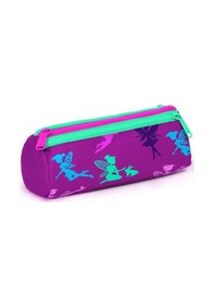 Resim Coral High Kids Koyu Pembe Peri Desenli Üç Bölmeli Kalem Çantası 