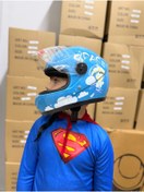 Resim OKYANUSMOTO MOTOSİKLET ÇOCUK KASKI MAVİ 