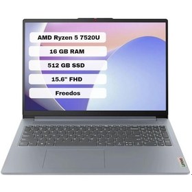 Resim Lenovo IdeaPad Slim 3 15AMN8 82XQ00DATX R5-7520U 16 GB 512 GB SSD 15.6" Dos FHD Dizüstü Bilgisayar 