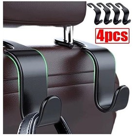 Resim Meyzone 4'lü Oto Araç Arka Koltuk Kafalığı Askılık Koltuk Arkası Askı Torba Eşya Askısı 