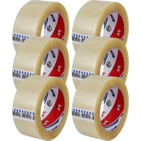 Resim Aesco Koli Bandı 45X100 Şeffaf (Fil) En 45MM, Uzunluk Net 100 Metre, Basınca ve Gerilime Dayanıklıdır (6 Adet) 