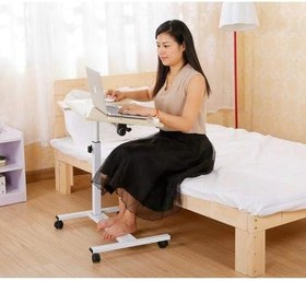 Resim Portatif Eğim Ve Yerden Yükseklik Ayarlı Koltuk Kenarı Bilgisayar Laptop Çalışma Sehpası 