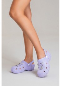 Resim Carlaverde Doktor Hemşire Aşcı Havuz Günlük Comfort Terlik Mara Lıla Lila 