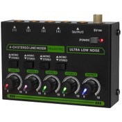 Resim Jeehugo 4 Kanallı Minik Ses Mikseri - Düşük Gürültü, Stereo/monofonik Geçiş, 6.35mm Giriş, Eu Plug 100-240v, Max400-pro 11" 