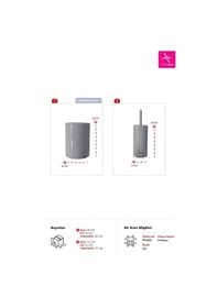 Resim Prima Nova Flores 2'li Banyo Seti - Gri Gri 