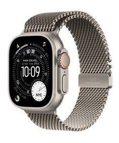 Resim Apple Watch Ultra 3 GPS + Cellular 49mm Natürel Titanyum Kasa Natürel Titanyum Milano Loop M MEWY4TU/A 